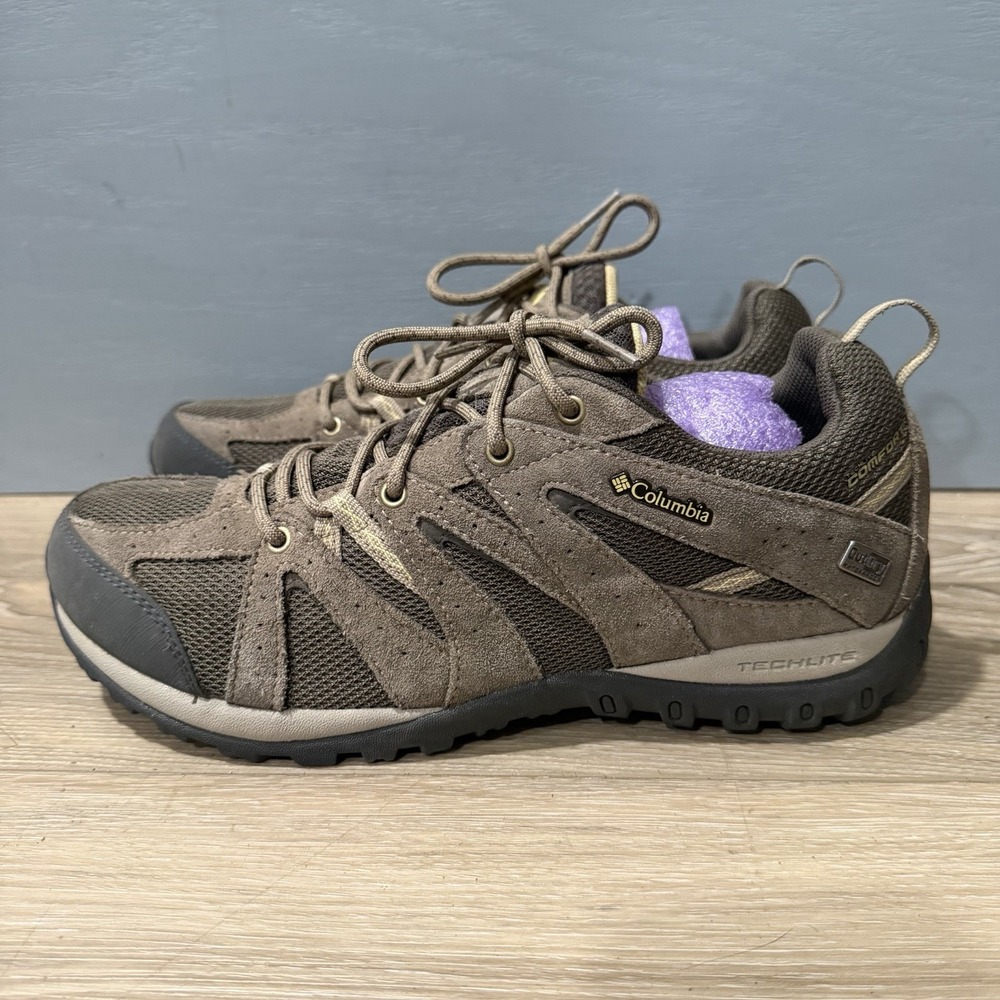 Columbia Grand Canyon Womens 10.5 Beige Hiking Shoes Techlite Outdry BL6006-255